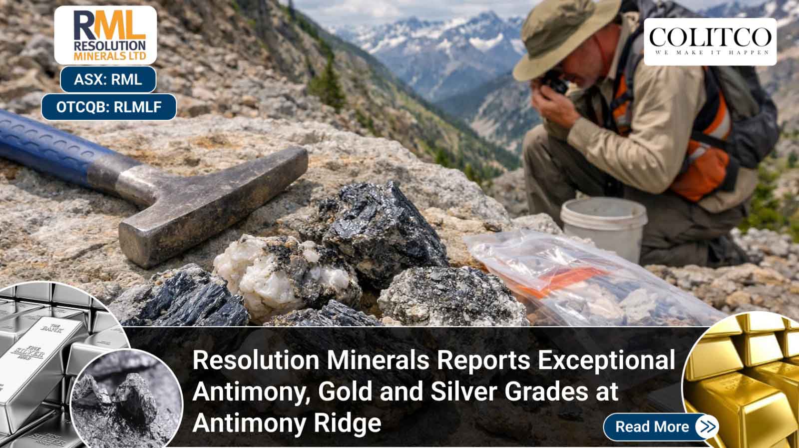 Resolution Reports 48.7% Antimony at Horse Heaven Project