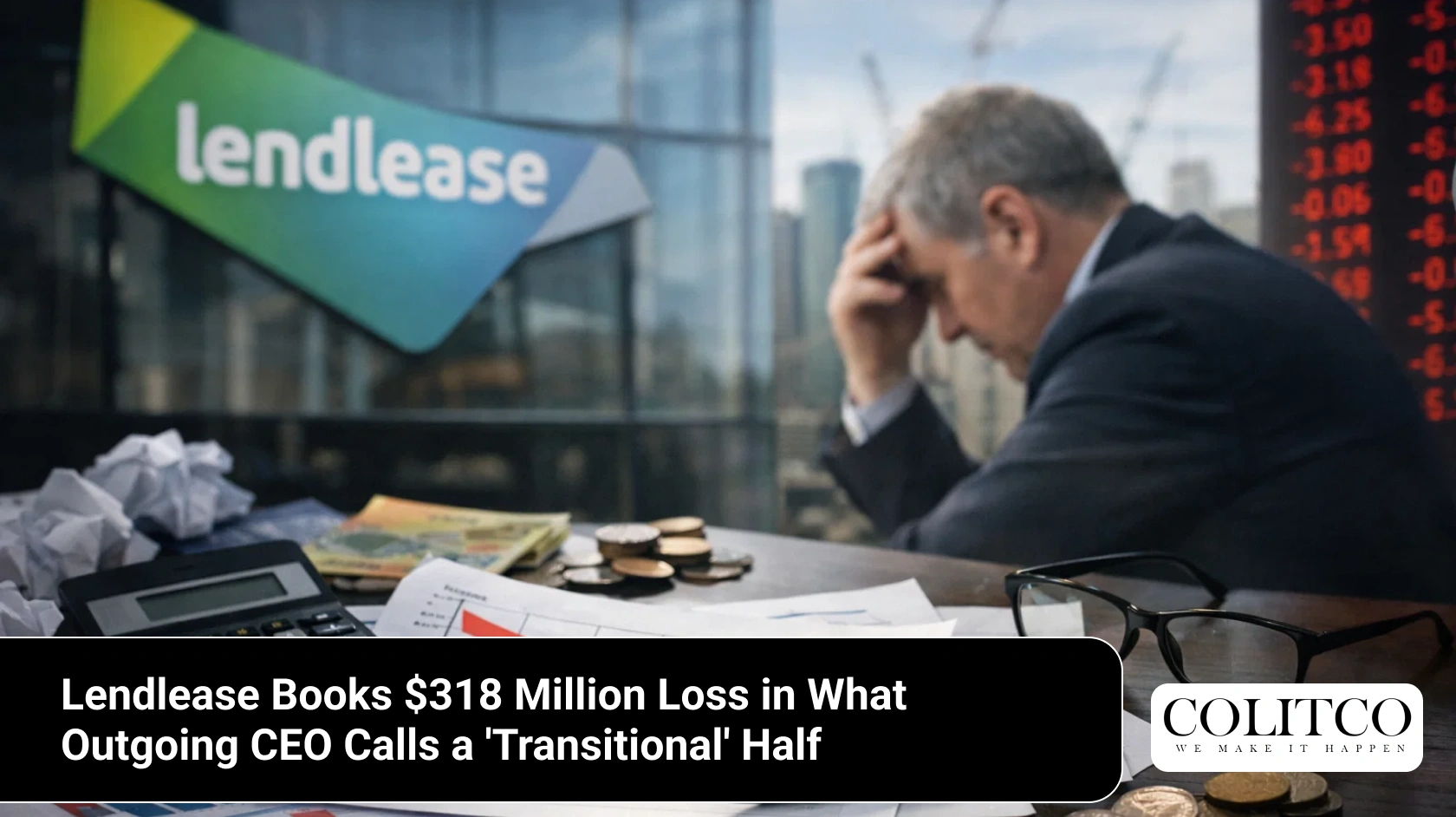 Lendlease Books $318 Million Loss in What Outgoing CEO Calls a 'Transitional' Half