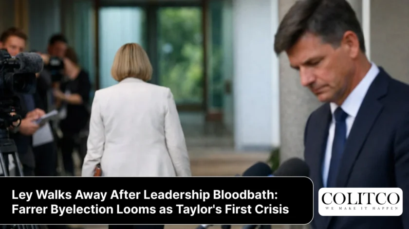 Ley Walks Away After Leadership Bloodbath: Farrer Byelection Looms as Taylor's First Crisis