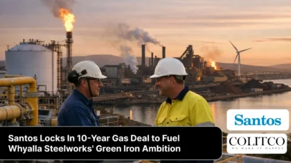 Santos Locks In 10-Year Gas Deal to Fuel Whyalla Steelworks' Green Iron Ambition