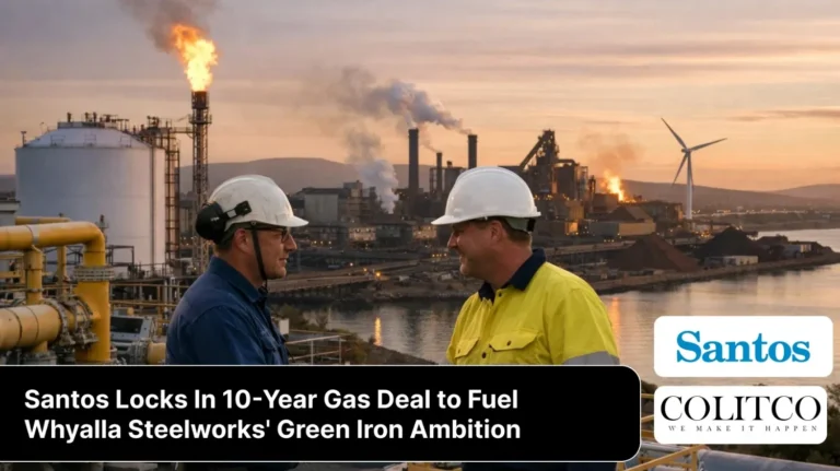 Santos Locks In 10-Year Gas Deal to Fuel Whyalla Steelworks' Green Iron Ambition
