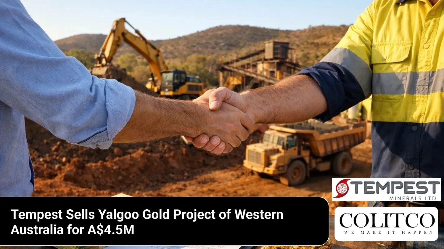 Tempest Sells Yalgoo Gold Project of Western Australia for A$4.5M