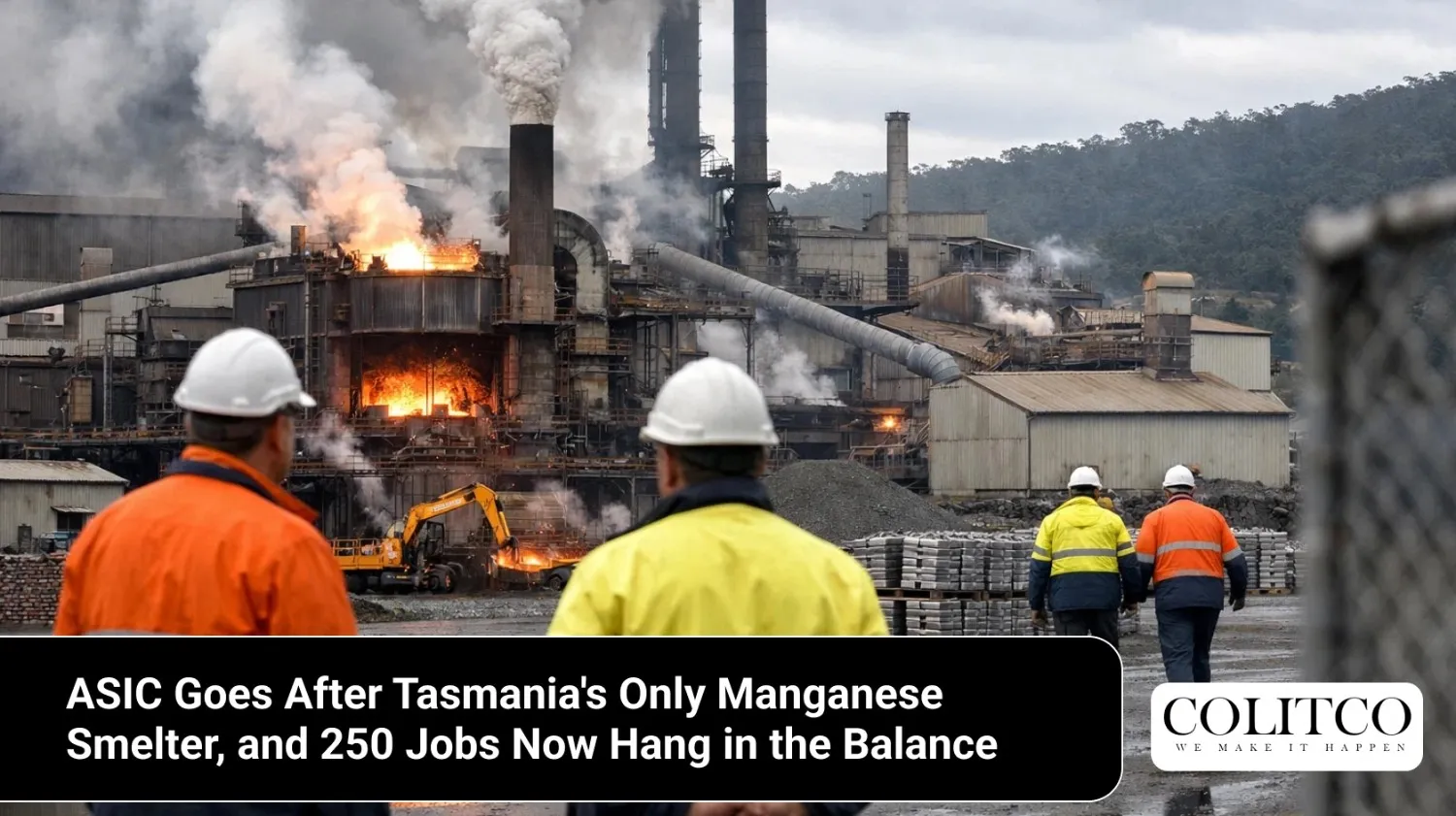 ASIC Goes After Tasmania's Only Manganese Smelter, and 250 Jobs Now Hang in the Balance