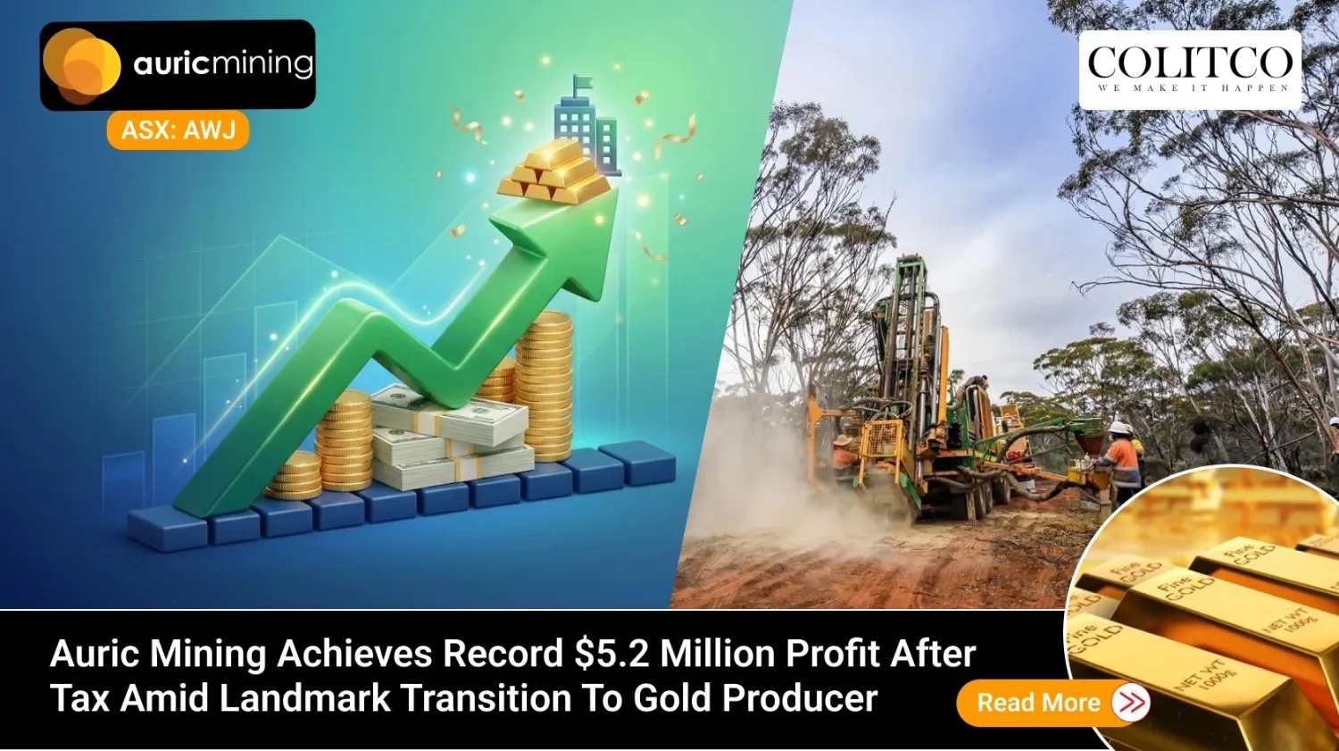 Auric Mining Achieves Record $5.2 Million Profit after Tax Amid Landmark Transition to Gold Producer