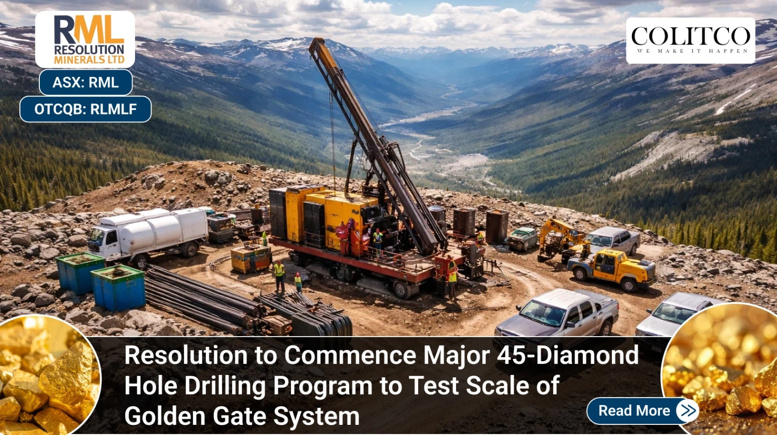 Resolution Minerals Accelerates Golden Gate Expansion with Major 45-Hole Drilling Campaign