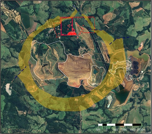 aerial view barreiro carbonatite complex highlighting araxa project