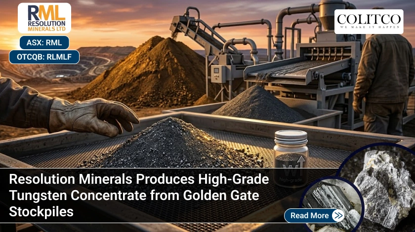 Resolution Minerals Produces High-Grade Tungsten Concentrate from Golden Gate Stockpiles