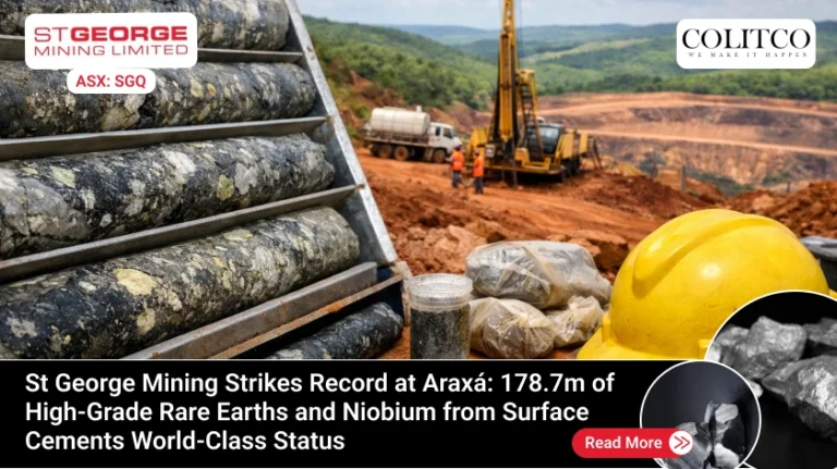 St George Mining Strikes Record at Araxá: 178.7m of High-Grade Rare Earths and Niobium from Surface Cements World-Class Status