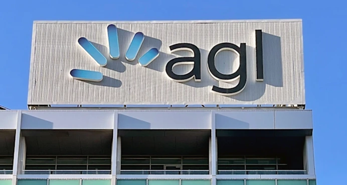 agl energy corporate signage at its australian operations facility