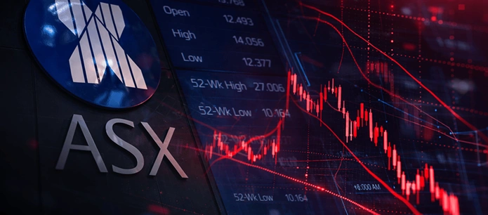 asx market screen showing stock price movements and volatility