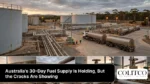 australia 30 day fuel supply holding cracks showing