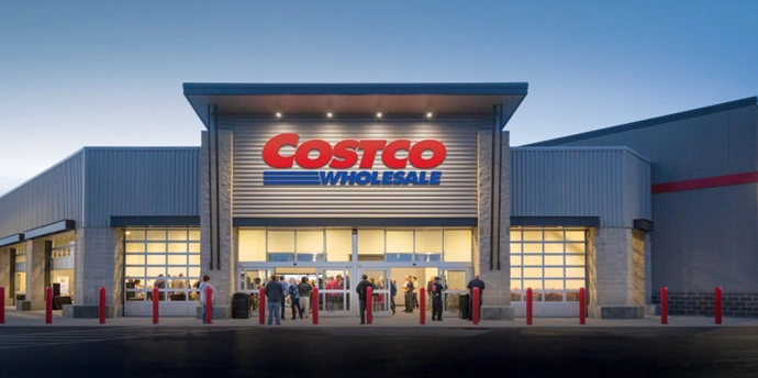 costco wholesale corporation warehouse exterior branding