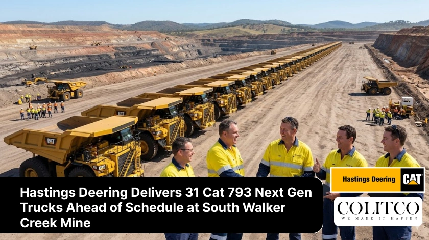 hastings deering cat 793 trucks south walker creek mine delivery