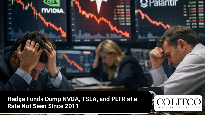 hedge funds dump nvda tsla and pltr at a rate not seen since 2011