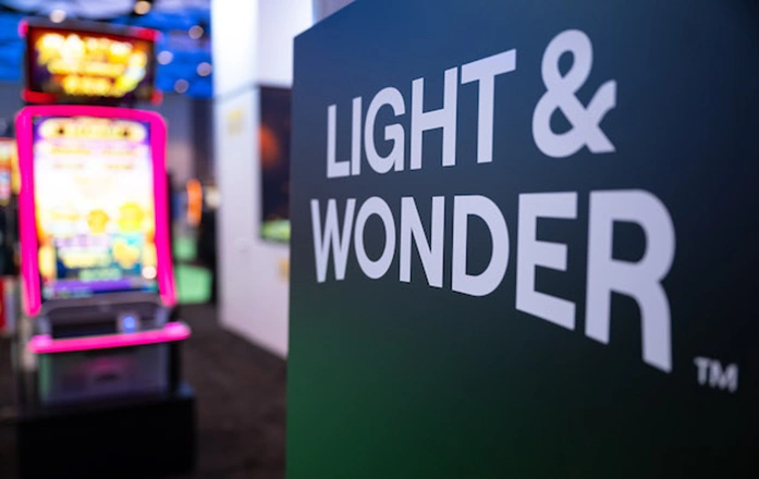 light and wonder inc asx lnw signage at a gaming venue