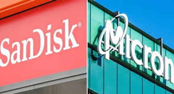 micron and sandisk stock prices fluctuate after gains and recent drop
