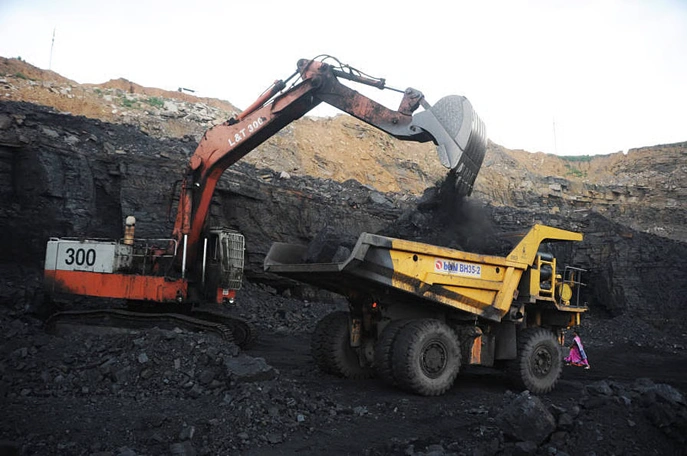 mining haulage and excavation operations illustrating large scale resource extraction activities