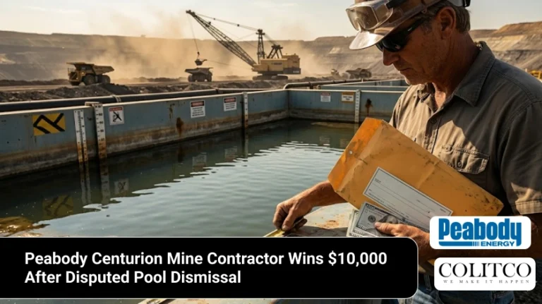 Peabody Centurion Mine Contractor Wins $10,000 After Disputed Pool Dismissal