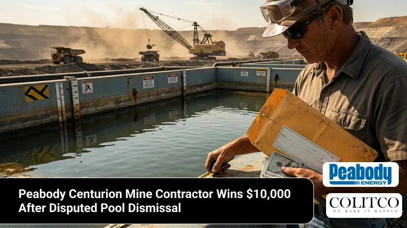 peabody centurion mine contractor wins $10,000 after disputed pool dismissal
