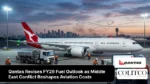 qantas fy26 fuel outlook middle east conflict aviation costs