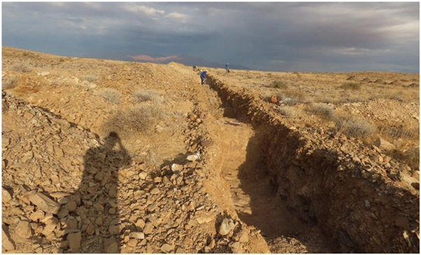 this is an example of the trenching finished at the op target in the uis polymetallic project in namibia