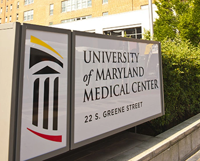 university of maryland medical center signage part of umms network