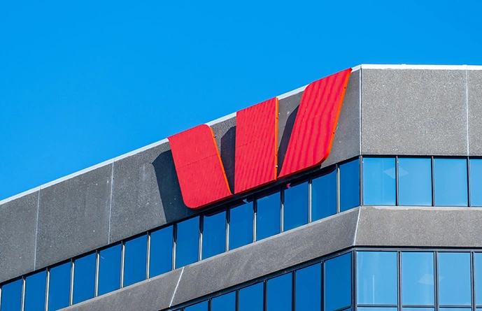 westpac banking corporation building exterior with company logo
