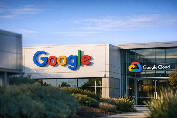 Alphabet headquarters reflecting investor confidence following strong Q1 2026 financial results and market performance.