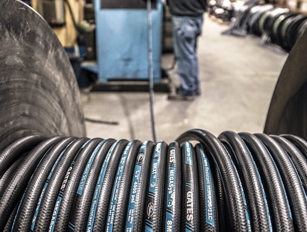 Gates MegaSys MXT hydraulic hose achieved 600,000 cycle testing performance under 3X impulse criteria.