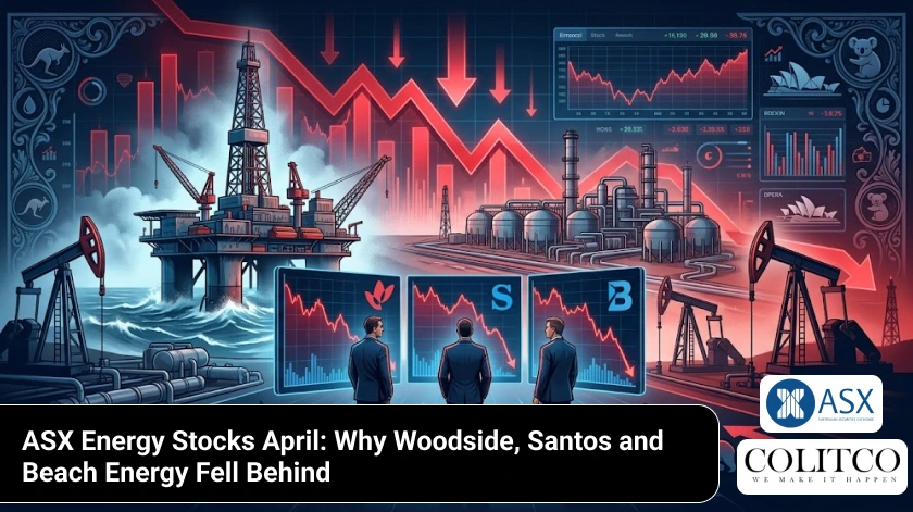 asx energy stocks in april underperformed as woodside santos and beach energy lagged amid market volatility and shifting investor sentiment