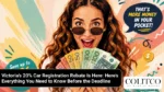 victoria introduces a 20 percent car registration rebate with key eligibility details application steps and deadline information for drivers