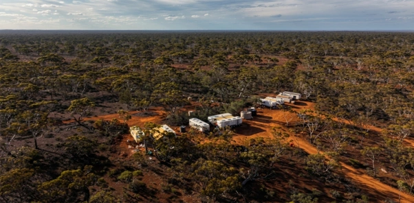 Aerial perspective of Global Lithium Resources' Manna Lithium Project