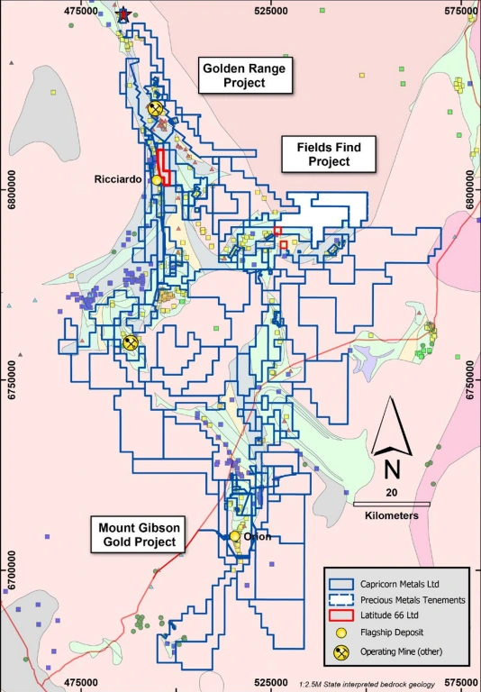 Capricorn Metals' tenement holdings