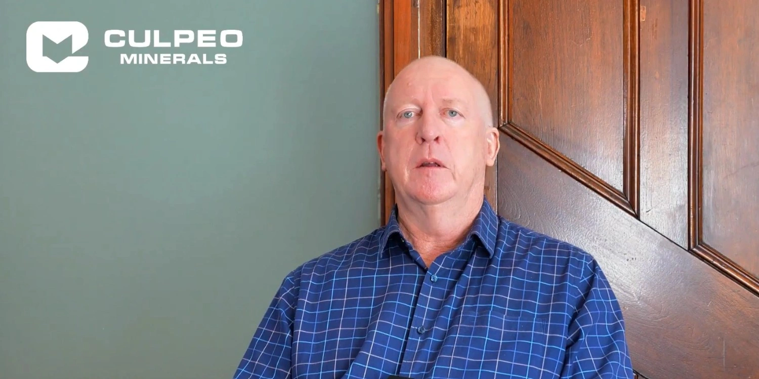 Ed Turner welcoming the decision from the Culpeo Minerals on a video note