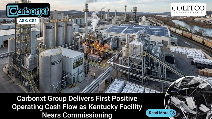 Carbonxt Group Delivers First Positive Operating Cash Flow as Kentucky Facility Nears Commissioning