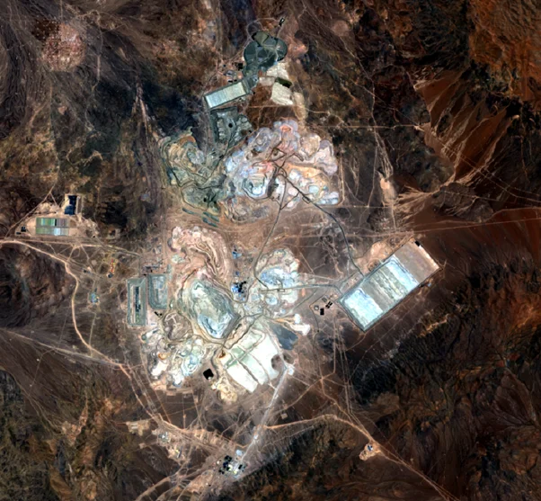 Landsat imagery of Escondida’s open pits