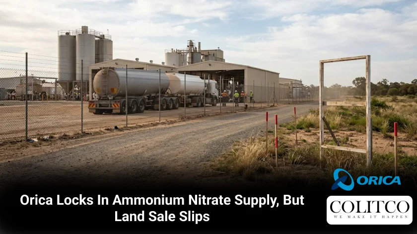Orica Locks In Ammonium Nitrate Supply, But Land Sale Slips