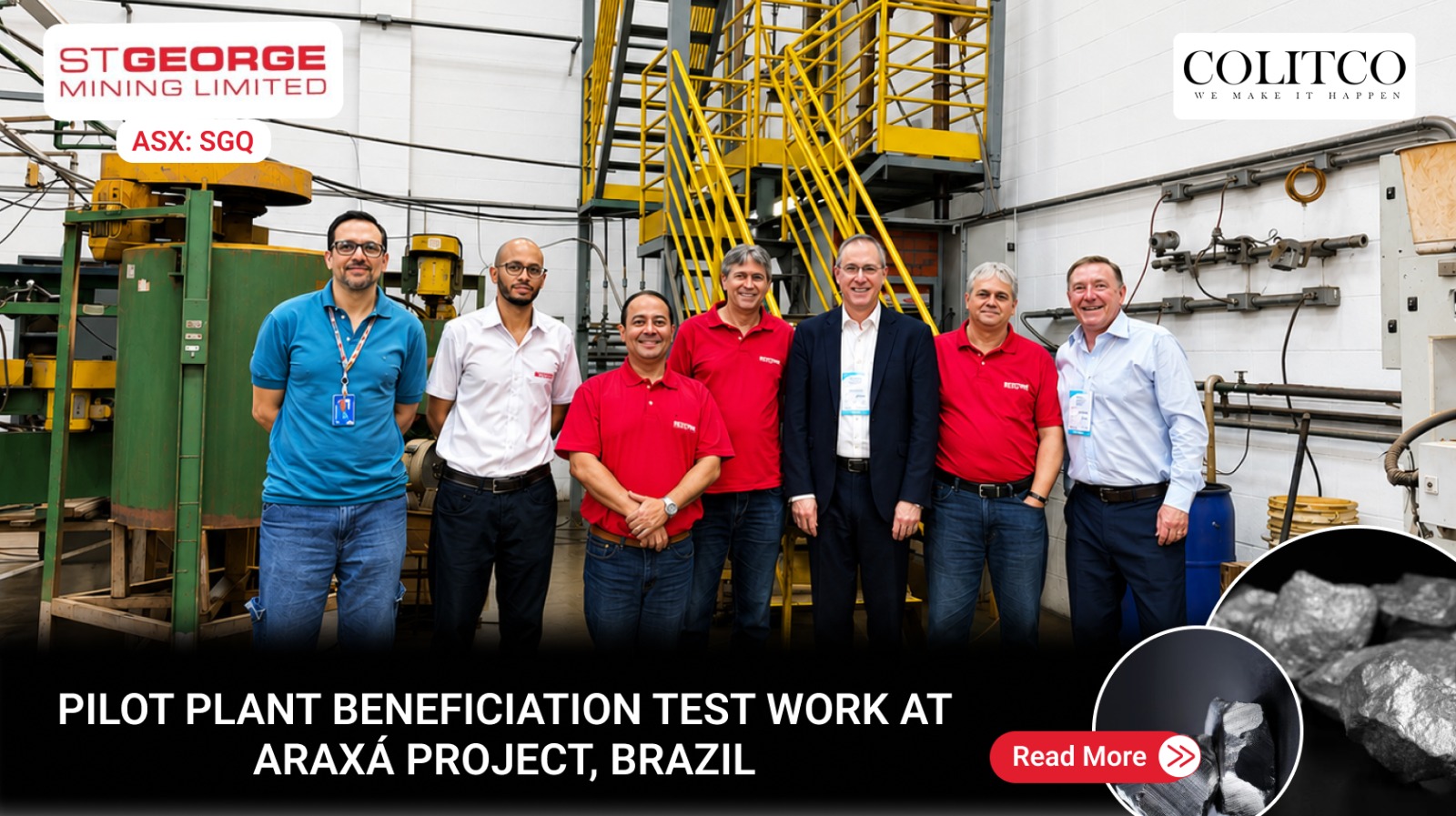 St George Starts Pilot Plant Test Work at Araxá