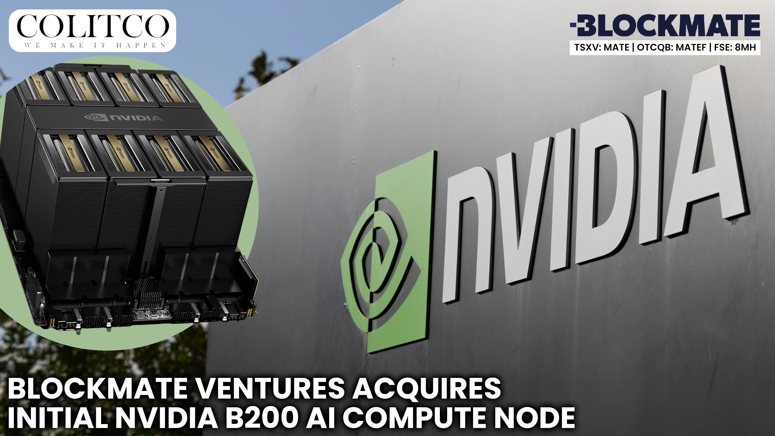 Blockmate Ventures Enters AI Neocloud Market with NVIDIA B200 Node