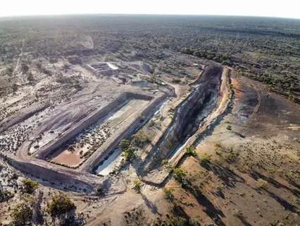 Drone view of the pre-stripped