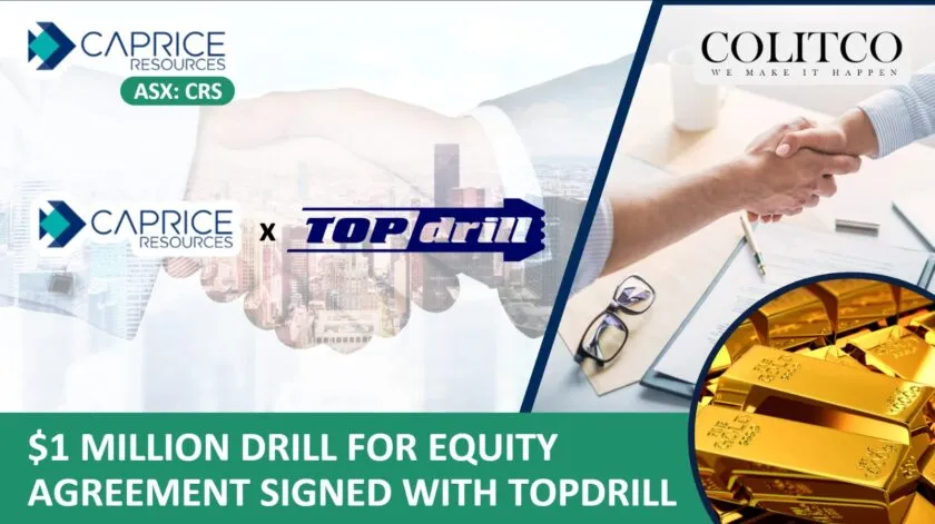 Drill For Equity Agreement Signed With Topdrill